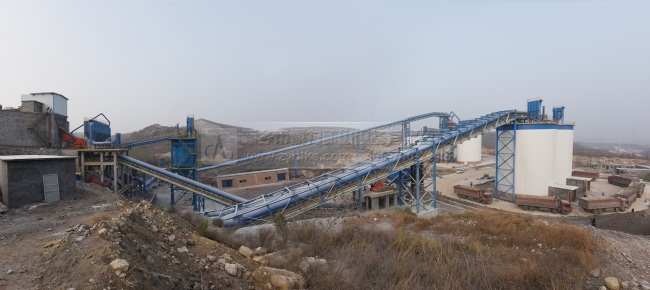 河南安陽中聯(lián)水泥時(shí)產(chǎn)1500噸骨料生產(chǎn)線