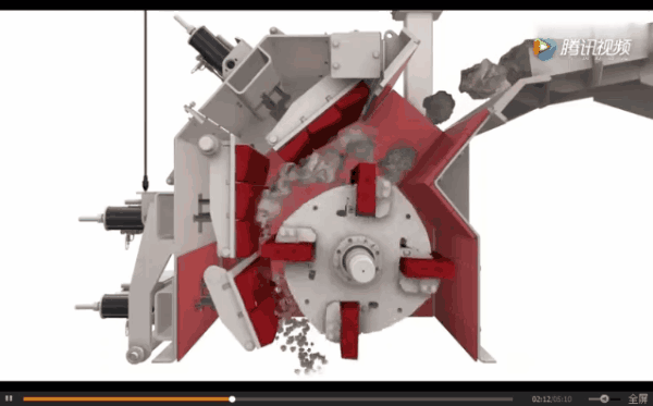 反擊式破碎機工作原理3d動畫視頻